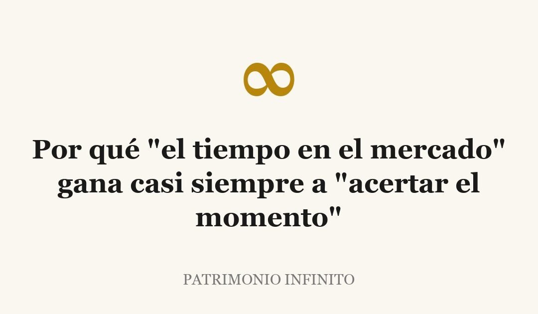 Por qué "el tiempo en el mercado" gana casi siempre a "acertar el momento"